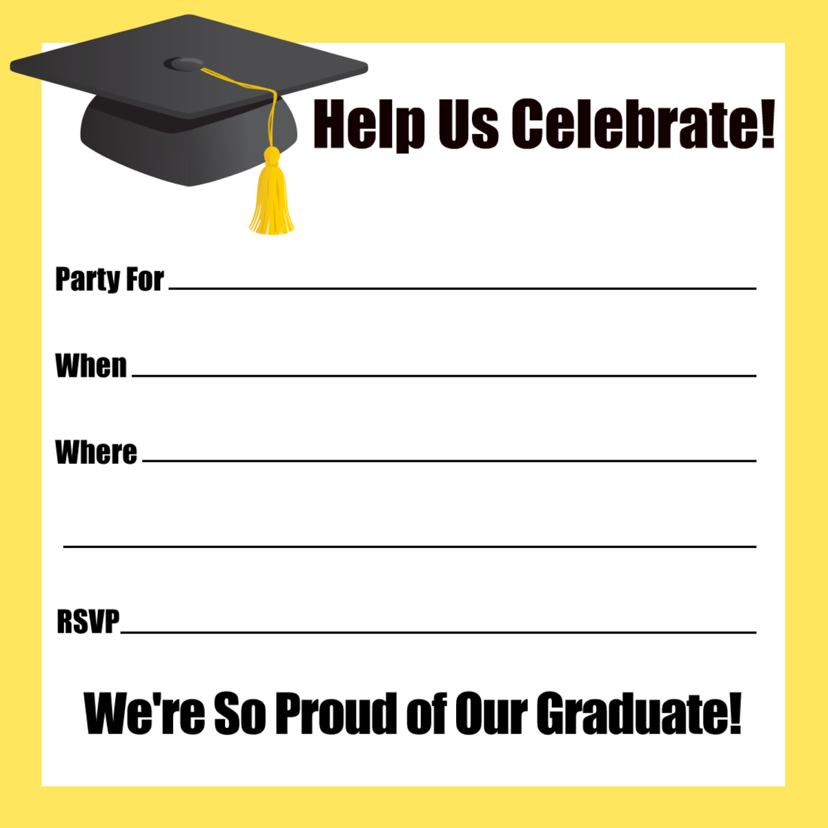 Free Printable Graduation Party Invitations HubPages