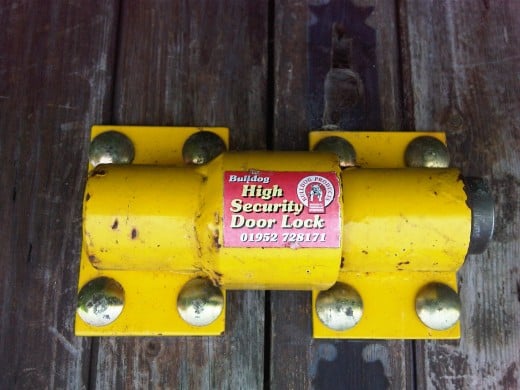 A typical high security lock.