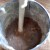 Pour the onion soup into the empty soup can and add a can of water. Don't forget to stir! Pour the onion soup into the empty soup can and add a can of water. Don't forget to stir!
