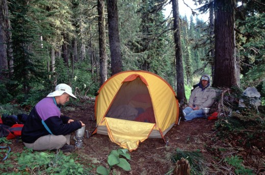 Camp site at Anderson Lake.
