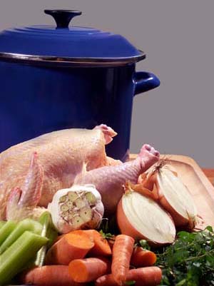 Here I will explain how to make a great chicken stock and the basis of any great soup is a great stock.