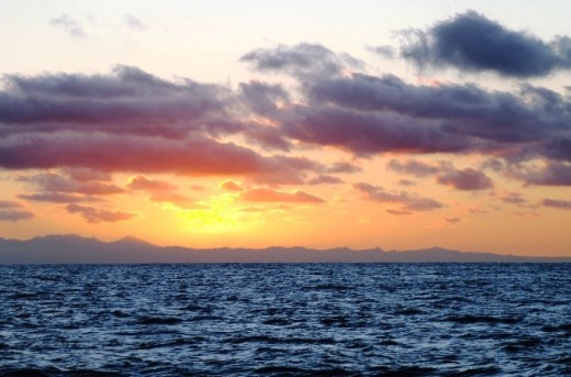 Sunrise over Cabo Falso - Baja Sur - Entering the Sea of Cortez at Cabo San Lucas