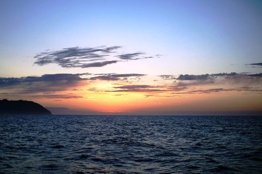 Sunset from Isla San Jose, Amortajada Lagoon - Sea of Cortez