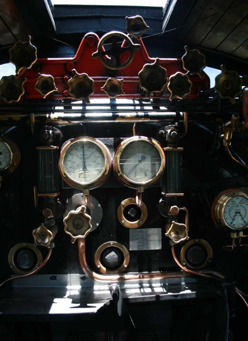 Lovingly restored gauges and controls