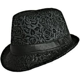 Black fedora hat for women