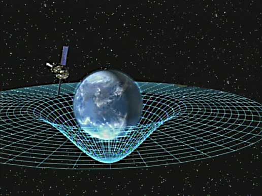 The spacetime curvature. (Credit www.nasa.gov)