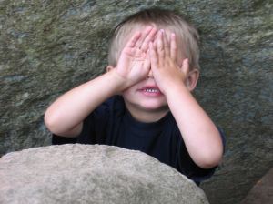 Hiding!