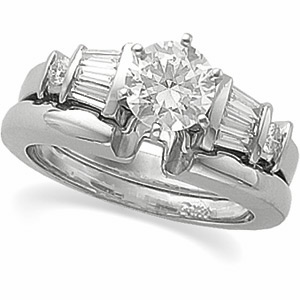 Engagement rings can be customized to fit with a wedding band.