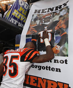 Chad Ochocinco: 'I went out there and I played with an extra set of hands and an extra set of legs and an extra heart.' www.cbssports.com (AP) 