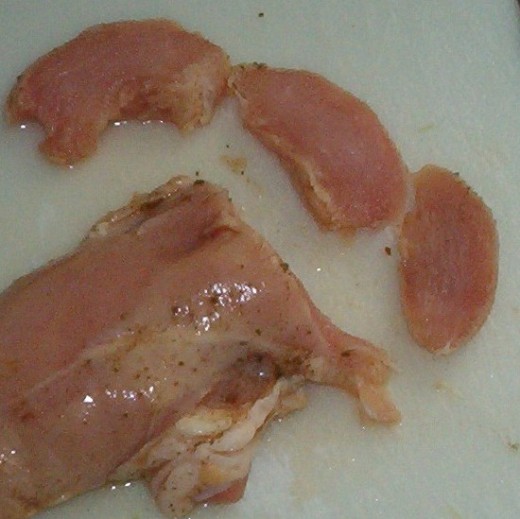 Cut against the grain and thin for best results!