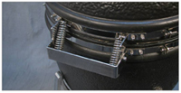 most kamado ceramic smokers will be very heavy so inspect the bands and hinges to ensure you will be comfortable and safe opening and closing the hood.
