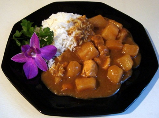 Serve the Curry Chicken over White Rice