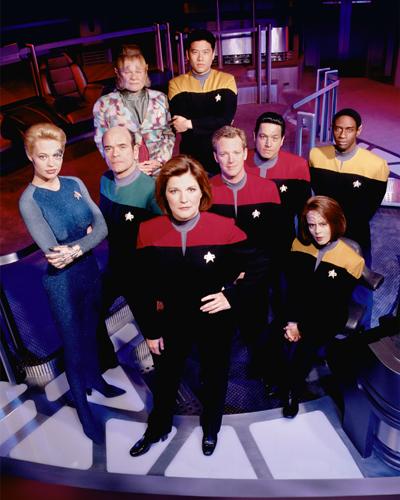 Cast of Star Trek: Voyager.  They wanted to boldy return from where no one had gone before--an odd premise for Star Trek, but I liked it anyway.