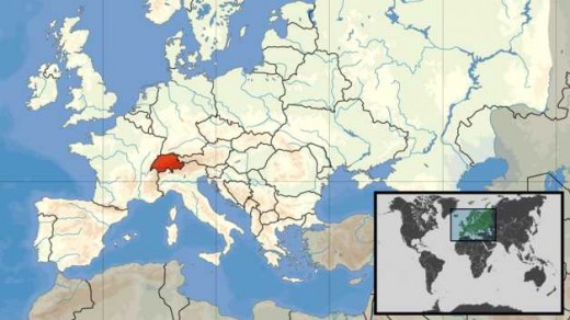Map of Switzerland  photo courtesy of solarnavigator.net