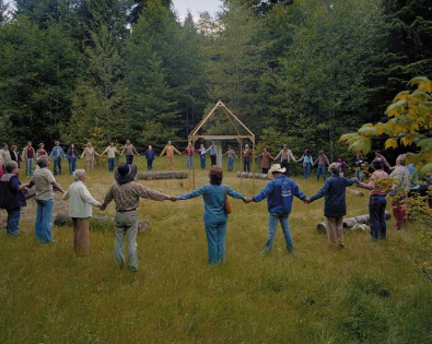 ...and standing in circles holding hands will not connect you with Christ or God, so WHO are you conjoining with?