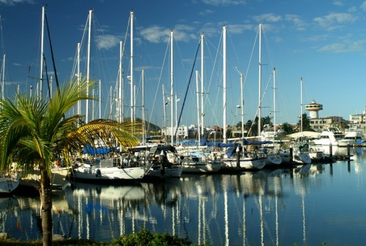 The docks at Marina Mazatlan - Restaurants, store, and a boat brokerage are some of the services offered. The marina recently added more LARGER slips, so there is now an over abundance of slips in the 50 foot plus range.