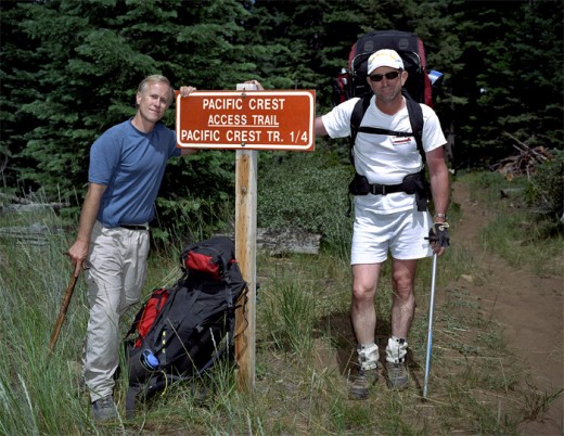 Bill, left, and Jondolar, right, are fresh and clean at the start of the trek.