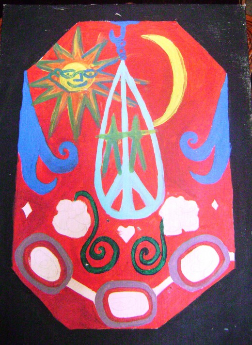 I never completed this acrylic painting, which wasn't unusual.