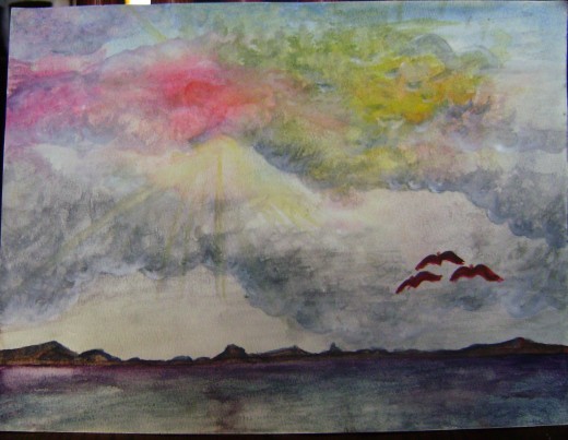 This watercolor is one of the paintings I cannot remember doing. 