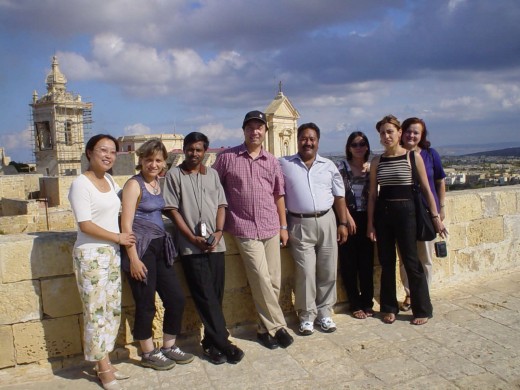 me third from right with other tourists, beside the purple woman and the black top woman