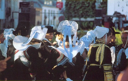 Traditional lace bonnets