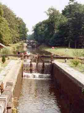 On the canal at Hede. Looking towards the 11 locks