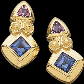 Blue Sapphires and Amethyst set in yellow gold - cartier.com
