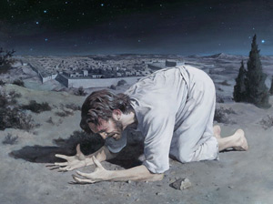 Jesus praying in frustration?