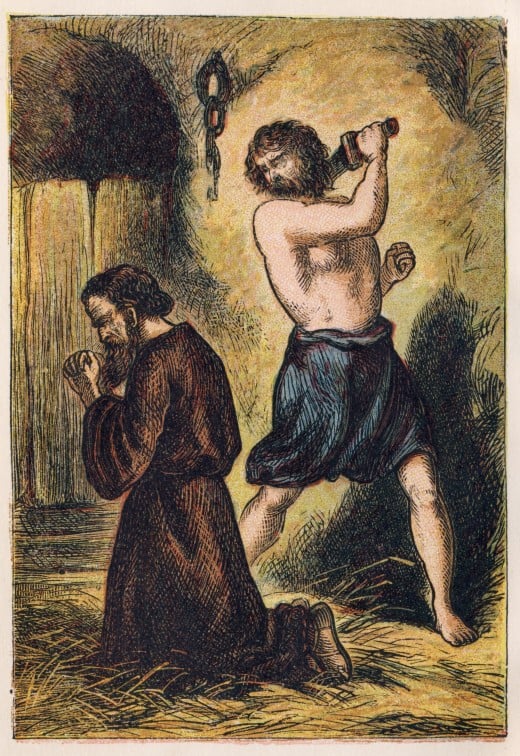 MARTYRDOM OF PAUL THE APOSTLE ILLUSTRATED IN FOXE'S BOOK OF MARTYRS (1563) BY JOSEPH MARTIN KRONHEIM IN A 19TH CENTURY EDITION. TO SEE OTHER SIMILAR WORK OF ART BY THIS ARTISTS PLEASE GO TO http://commons.wikimedia.org/wiki/Category:Joseph_Martin_Kro