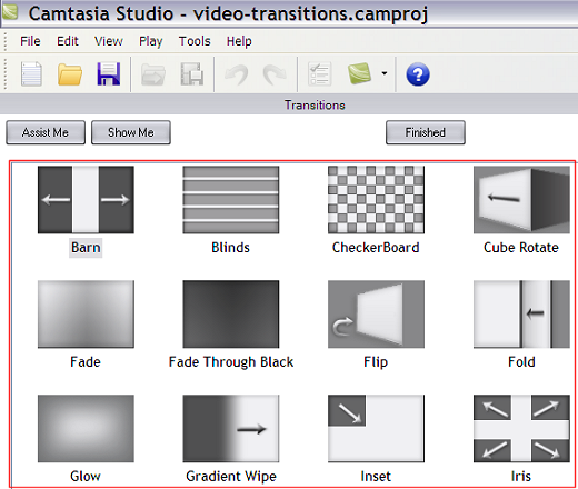Video Transitions in Camtasia Studio