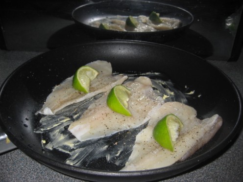 Fish on pan