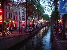 The red light district De Wallen in Amsterdam