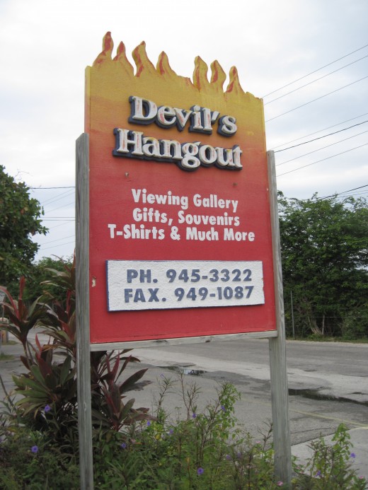 Sign in Parking Lot of Old Hell Post Office