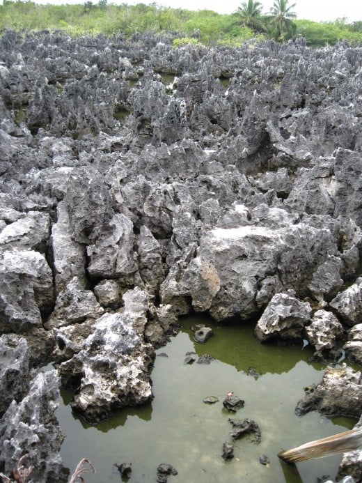 Close up of the rock formations in Hell