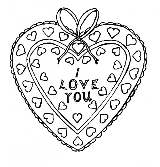 i love you coloring page