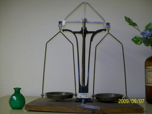 The balance scale was useful for measuring herbal and other preparations of all kinds.