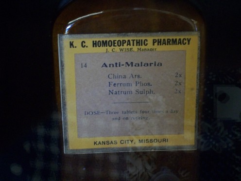 Anti-malaria medication.  The homeopathic Ferrum Phos is considered a 'polycrest' remedy in homeopathic medicine today.