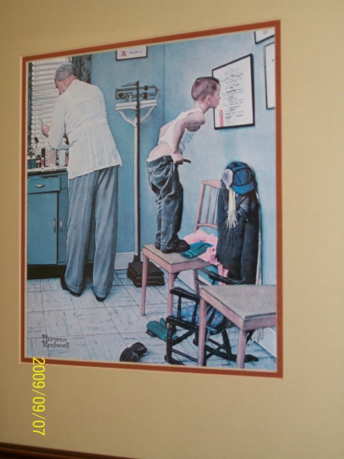 This picture draws the attention of those who remember its publication, and those who fear its 'meaning':  "Am I going to get a shot?".  "There?"