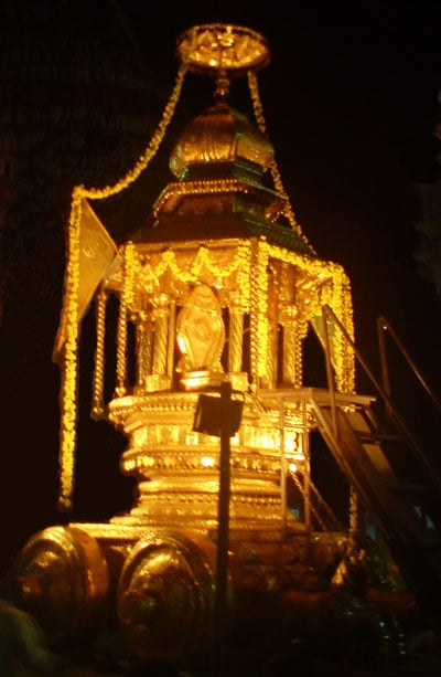 The Golden Rath or chariot at Udupi temple