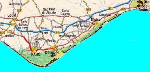 Ria Formosas 60 km coastal extension