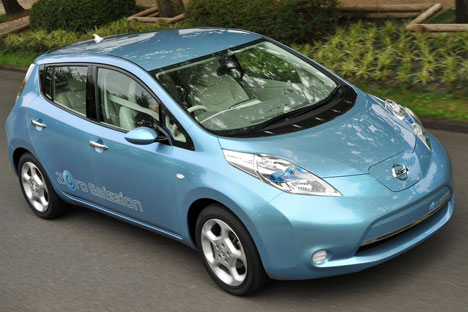 Nissan leaf electric car