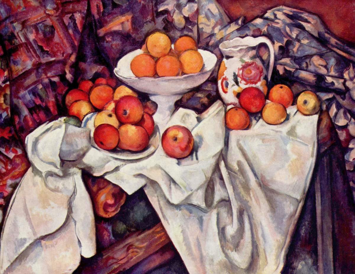"STILL LIFE WITH APPLES AND ORANGES" BY PAUL CEZANNE IN 1900 (MUSEE D'ORSAY, PARIS)