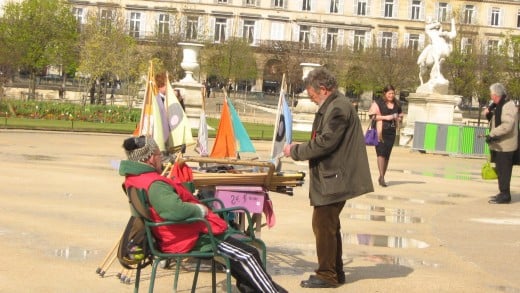 A boat rental in the Tuilleries, April 2008