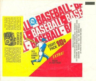 1970 OPC Baseball Wax Pack Wrapper