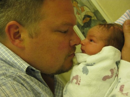 My 'Wild Child" and his new baby. "Hi Dad! Now it's YOUR turn!"