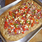 Pizza with Pepper, Onion and Feta (from Allrecipes)
