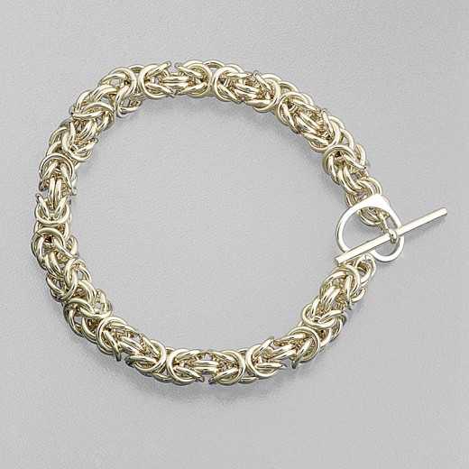 Byzantine style chain maille bracelet
