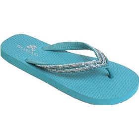 Turquoise flip flops are IN!