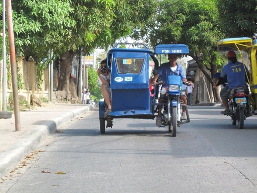 Tricycle mode of transportation in the area