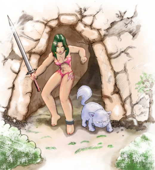 I named this piece: "Cave Woman" Tried another approach to color, I am glad how it turned out. 